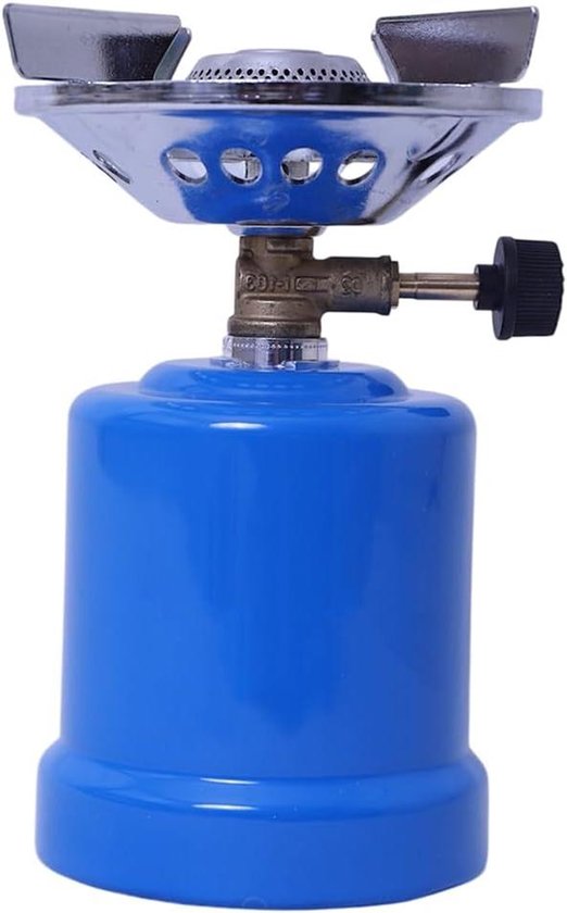 Camping Gasbrander - Outdoor Kooktoestel - Kamperen en Picknicken - Compact en Stabiel - 13 x 19 cm - Blauw