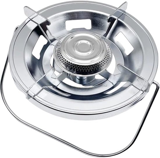 Camping Gasbrander - Outdoor Kooktoestel - Kamperen Wandelen - Lichtgewicht Duurzaam - 17x9cm - Zilver van Merkloos