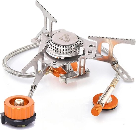 Camping Gasfornuis - Buitenbrander Toerisme - Outdoor Koken - Roestvrij Staal - 500 Gram - Zilver
