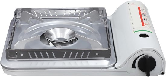 Camping Gasstel - Buiten Koken - Outdoor Activiteiten - 3500 Watt Vermogen - 33x25.5x7 cm - Wit