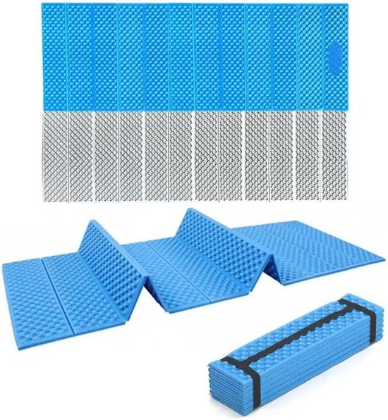 camping grondmat van aluminiumfolie, aluminium camping slaapmatten, gesloten cel kamp schuim mat, isolatie vloermatten voor tent, reflecterende mat 72x23,6 inch van Camping