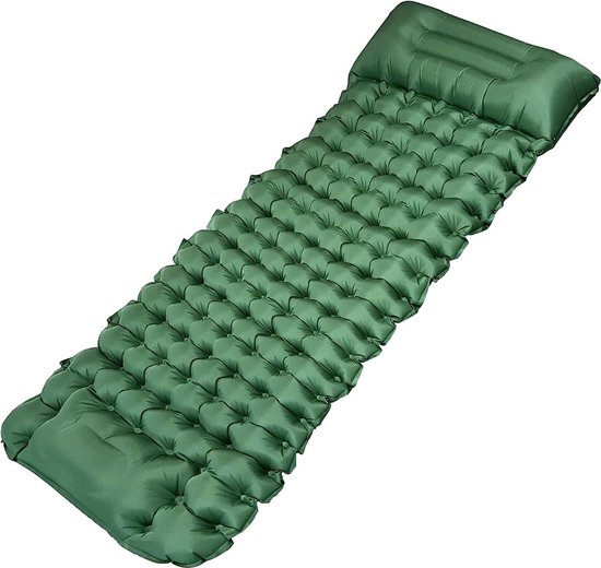 Camping isomat, 10 cm dik, opblaasbaar luchtmatras, camping, isomat voor gebouwen, ultra licht, volledig resistent, waterdicht en antislip (groot) van Camp