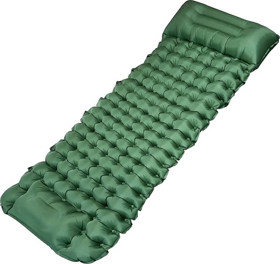 Camping isomat, 10 cm dik, opblaasbaar luchtmatras, isolerende mat voor buiten, ultralicht, vochtbestendig, waterdicht en antislip van Camp