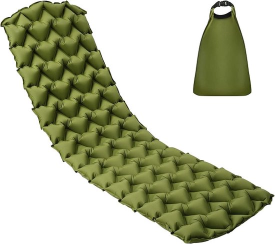 Camping isomat matras zelfopblazende isomat outdoor opblaasbare luchtmatras isomat ultralicht voor wandelen kamperen en outdoor - kleine verpakkingsmaat met reparatieset van Camp