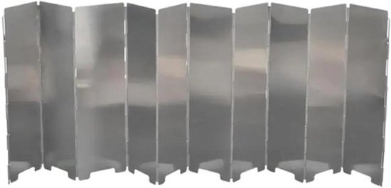 Camping Kachel Windscherm - Gasfornuis Windvanger - Buiten Koken - Effectieve Windbescherming - 24*8.5CM - Aluminiumkleurig
