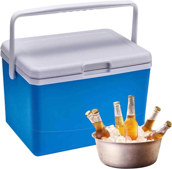 Camping Koelbox - Draagbare Ijsbox - Picknick en Uitjes - Geïsoleerde Harde Koeler - 5 Liter Capaciteit - Blauw