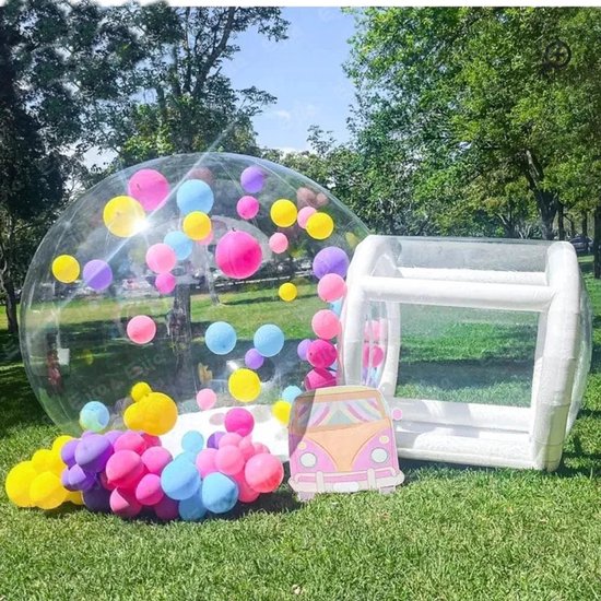 Camping Koepel Bubble Tent - Partytent - Tent - Partytenten- 4M Diameter - Transparante -Opblaasbare - Pop Up Tent - Met Blower – voor Feesten, Bruiloften & Fotoshoots van Merkloos