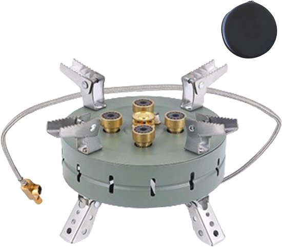 Camping Kookbrander - Draagbare Keukenbrander - Outdoor Koken - Hoge Uitgang 13.800W - Compact Opvouwbaar - Groen
