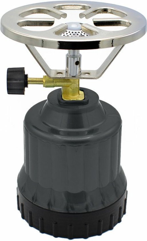 Camping - kookpit/kookstel - met gasbrander - donkergrijs - 18.5 x 12 x 12 cm van Dunlop