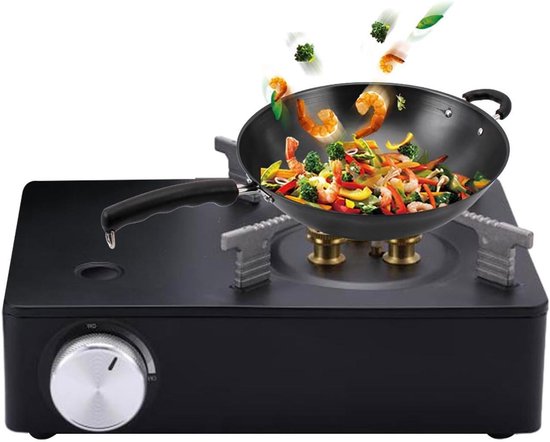 Camping Kookplaat - Draagbare Oven - Buiten Koken - 3500W Hoge Vuurkracht - 34 x 30 x 14.6 cm - Zwart