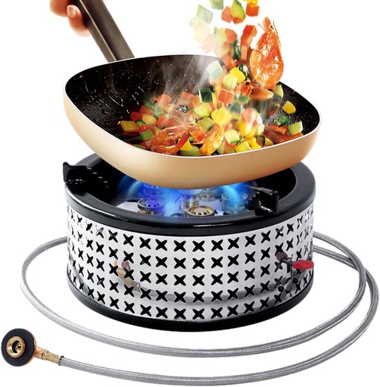 Camping Kookstel - Draagbare Kookpit - Buiten Koken - Windbestendig Ontwerp - 27cm Lengte - Zilver