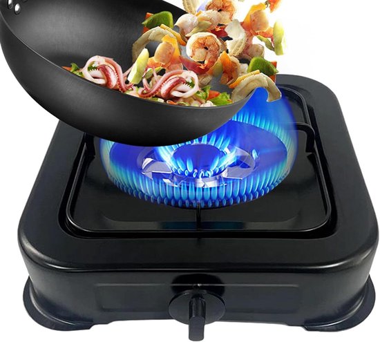 Camping Kookstel - Eenpits Fornuis - Buiten Koken - Lichtgewicht Aluminium - 331 x 292 x 76 cm - Zwart