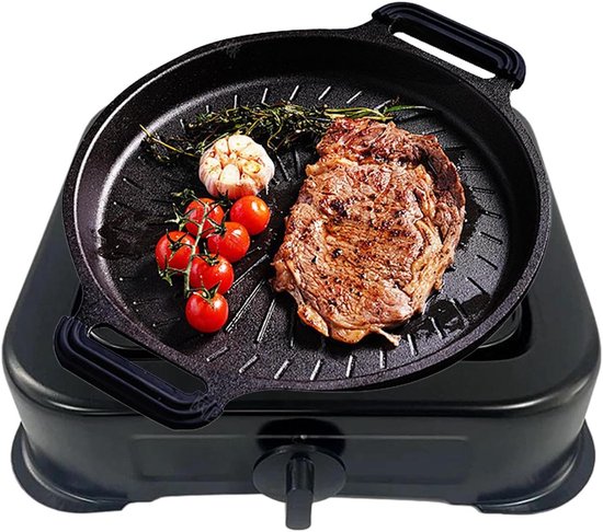 Camping Kookstel - Kampeer Grill Kooktoestel - Buiten Koken - Energiezuinig Verbruik - 27.5x27.5x7.0cm - Zwart