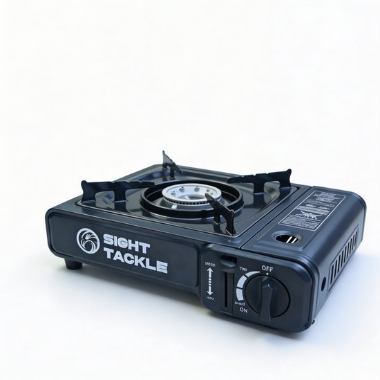 Camping Kookstel - Kooktoestel - Kampeer kookstel - Gasstel - Gaspit - Kookplaat - Elektronische ontsteking - Beveiligd - Overvoltage bescherming - 1 stuk van Merkloos