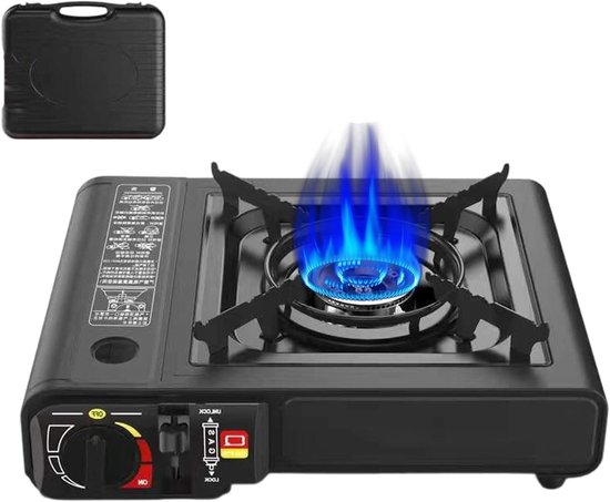 Camping Kookstel - Outdoor Kachel - Buiten Koken - Automatische Ontsteking - 37x29x11 cm - Zwart van Camping