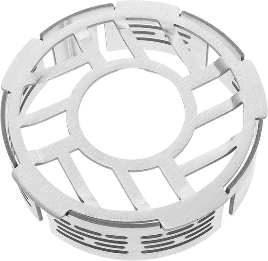 Camping Kookstel Windscherm - Buiten Koken - Efficiënt Koken - Lichtgewicht Metaal - 11cm - Zilver