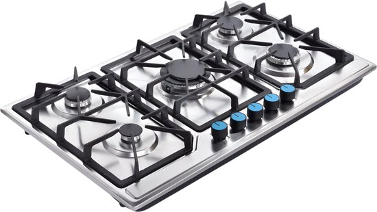 Camping kooktoestel - 5 pitjes - Gasfornuis - Propaan - Voor binnen en keuken - Met ingebouwde branders en thermokoppelbescherming