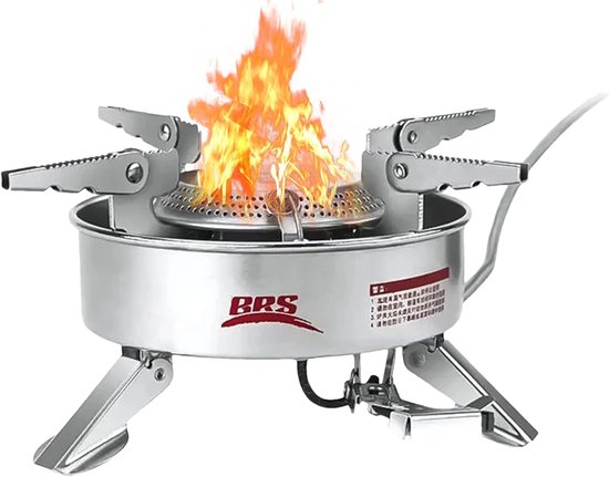 Camping Kooktoestel - Buitenbrander Opvouwbaar - Kamperen en Reizen - Efficiënte Maaltijdbereiding - 24 x 24 x 12 cm - Zilver