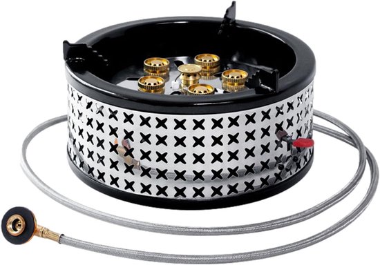 Camping kooktoestel - Buitenfornuis - Outdoor koken - 15800W Hoogvermogen - 27cm breed - Zwart