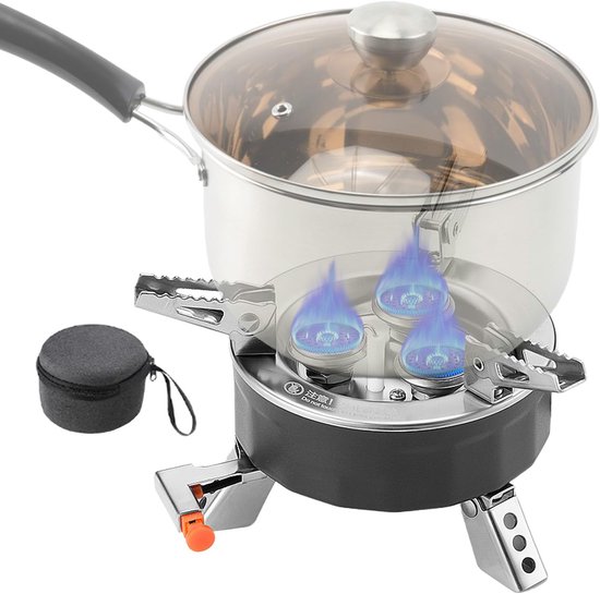Camping Kooktoestel - Compact Fornuis - Outdoor Koken - Nauwkeurige Warmteregeling - 16 x 10 x 10 cm - Zilver