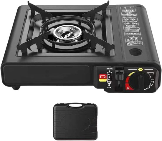 Camping Kooktoestel - Compact Gasstel - Buiten Koken - Automatische Ontsteking - 37x29x11 cm - Enkel Kenmerk van Merkloos