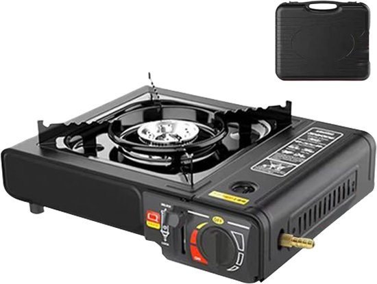 Camping Kooktoestel - Compact Gasstel - Outdoor Koken - Automatische Ontsteking - 34 x 26 x 10 cm
