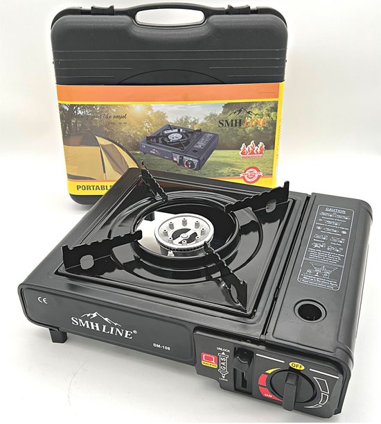 Camping kooktoestel - Draagbaar Gasfornuis - Incl. koffer van BluMill