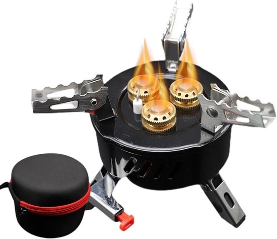 Camping Kooktoestel - Draagbare Brander - Outdoor Koken - Hoge Prestaties - 12.5 x 12.5 x 10 cm - Metaal