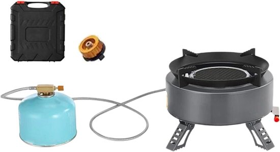 Camping Kooktoestel - Draagbare Branders - Buiten Koken - Efficiënte Warmtefocus - 1.7 kg - Donkergrijs