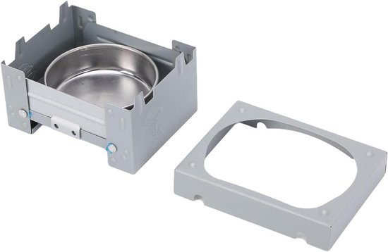 Camping Kooktoestel - Draagbare Kachel - Buiten Koken - Snelle Montage - 14.5L x 9B x 5.5H cm - Zilver