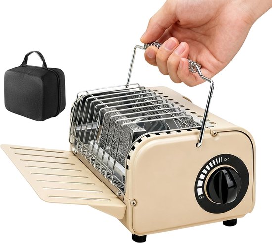 Camping Kooktoestel - Draagbare Verwarming - Outdoor Koken - Instelbare Vlamregeling - 20.5 x 18 x 14.5 cm - Kaki Groen