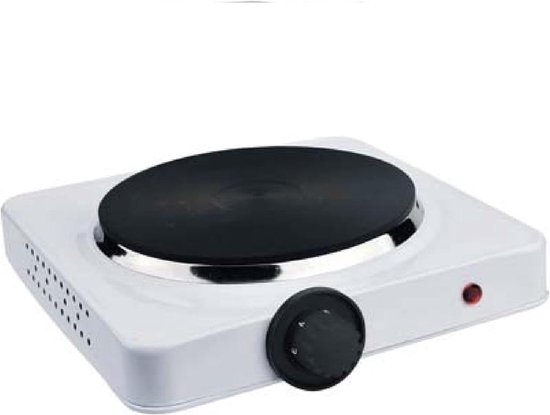 Camping kooktoestel - Elektrisch fornuis - Buiten koken - 1 plaat - 1500 W - Zwart