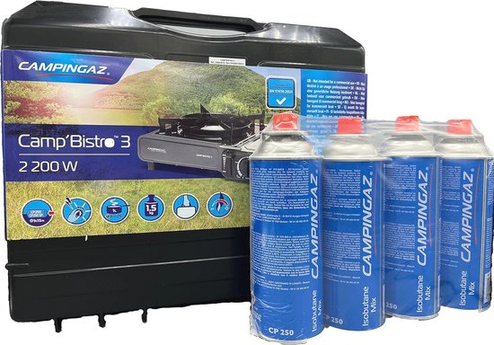 Camping Kooktoestel met 3 Branders en 2200 Watt Vermogen - Compact en Veilig voor Kamperen van Camping
