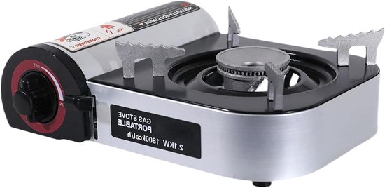 Camping Kooktoestel - Outdoor Brander - Buiten Koken - Stabiele Energie-efficiëntie - 26 x 19 x 8 cm - Zilver