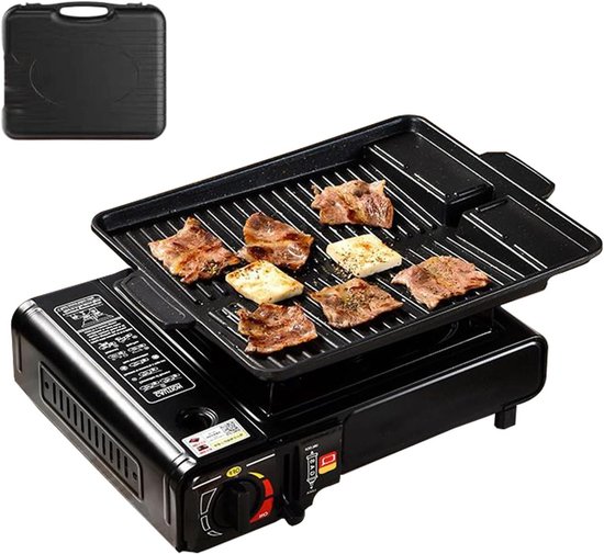 Camping Kooktoestel - Outdoor Fornuis - Buiten Koken - Automatische Ontsteking - 37x29x11 cm - Zwart