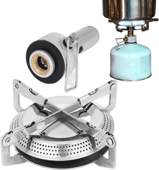 Camping Kooktoestel - Outdoor Fornuis - Buiten Koken - Winddichte Constructie - 17 x 7 cm - Zilver