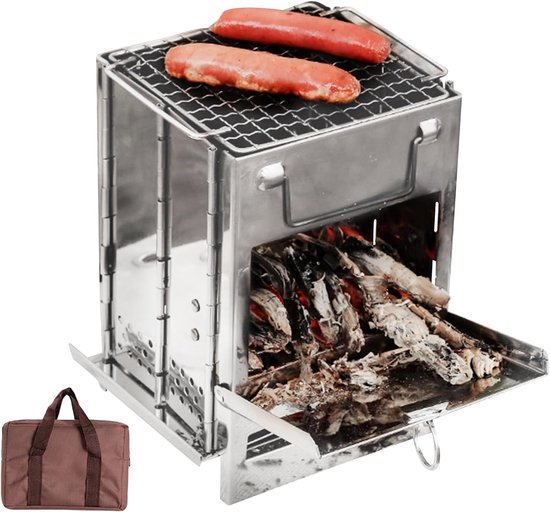 Camping Kooktoestel - Outdoor Fornuis - Maaltijd Bereiden - Roestvrij Staal - 21x15x8 cm