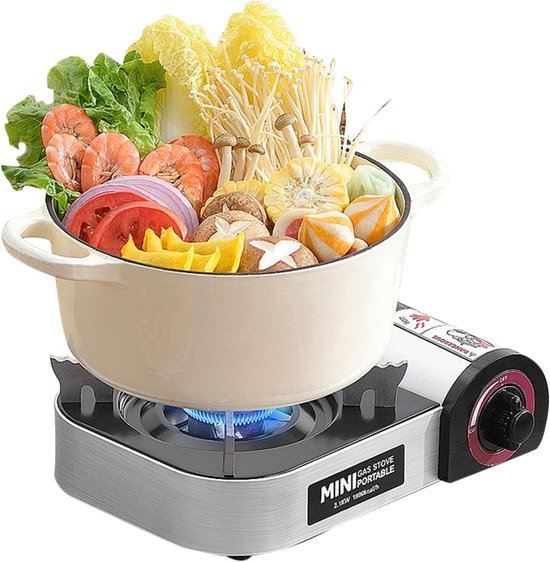 Camping Kooktoestel - Outdoor Grill - Buiten Koken - Compact Lichtgewicht - 24x18 cm - Zwart