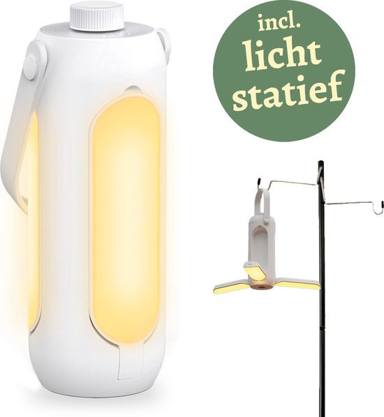 Camping Lamp - Inclusief Licht Statief - Multifunctioneel - Zaklamp - Tentlamp Oplaadbaar - Campinglamp - Kampeerlamp - Camping accessoires - Kamperen en outdoor van MOODZILLA Outdoors