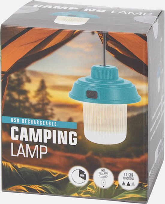 Camping lamp | Tent hang lamp |Oplaadbare LED | Kampeer lamp | Tent lamp | Perfecte Lantaarn voor Terras, Tuin en Veranda - Noodverlichting voor Binnen en Buitengebruik | Vislamp |Kampeer licht | Tentlicht - Oplaadbare Camping Lamp - 3 Standen |