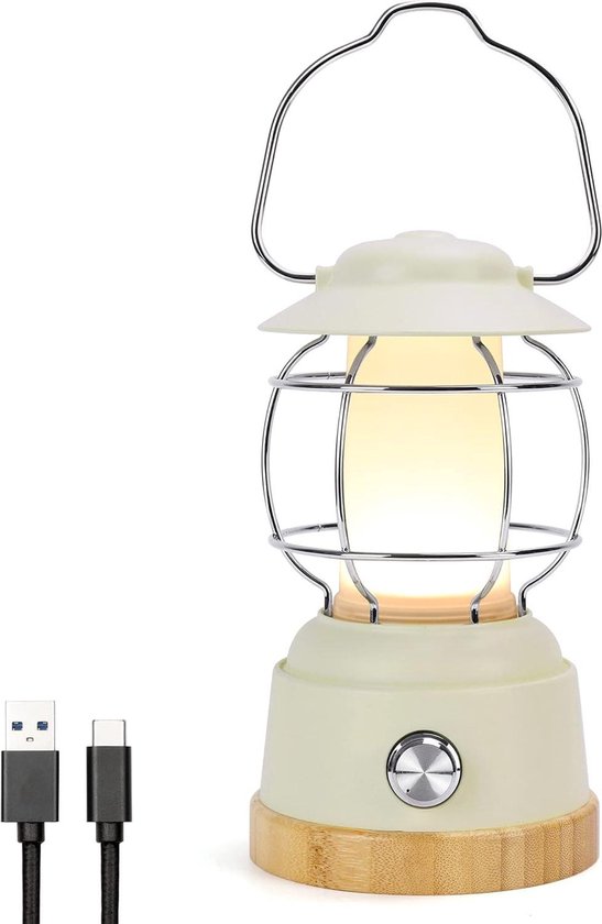 Camping Lamp USB C Oplaadbaar - Buitenlamp Traploos Dimbaar - Tafellamp 20-800LM van Koudio