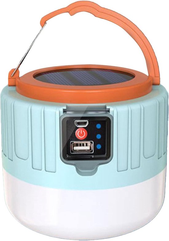 Camping Light met USB Opladen en LED Rond Paneel - Outdoor Solar Light Waterdicht voor Picknick van Camp