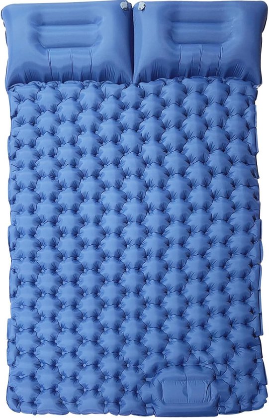 Camping Matras 2 Personen, Ultralight Tweepersoons Luchtbed met Voetpomp en Kussen, Draagbare Luchtmatras voor Wandelen, Strand, Reizen