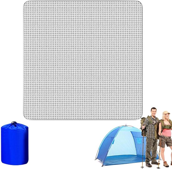 Camping matras - Isolatiemat outdoor - Vochtbestendig slapen - Aluminiumfolie isolatie - 200 x 200 cm - Zilver