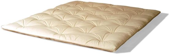 Camping Matras met Draagtas - Opvouwbaar Matras - Vouwmatras - Camping Matje - Slaapmat - Logeer Matras - Luchtmatras - Kampeer Matras - Camping Bedje - Katoen - 200 x 140 x 4.5 cm - Beige - van Imperatoris van Camping