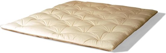 Camping Matras - Opvouwbaar Matras - Vouwmatras - Camping Matje - Slaapmat - Logeer Matras - Luchtmatras - Kampeer Matras - Camping Bedje - Katoen - 200 x 160 x 4.5 cm - Beige - van Imperatoris