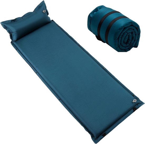 Camping Matras - Opvouwbaar Matras - Vouwmatras - Camping Matje - Slaapmat - Logeer Matras - Luchtmatras - Kampeer Matras - Camping Bedje - Polyester - Tot 15 kg - 190 x 60 x 3.8 cm - Blauw - van Imperatoris
