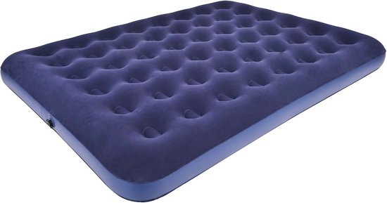 Camping Matras - Opvouwbaar Matras - Vouwmatras - Camping Matje - Slaapmat - Logeer Matras - Luchtmatras - Kampeer Matras - Camping Bedje - PVC - 203 x 152 x 22 cm - Donkerblauw - van Imperatoris van Merkloos