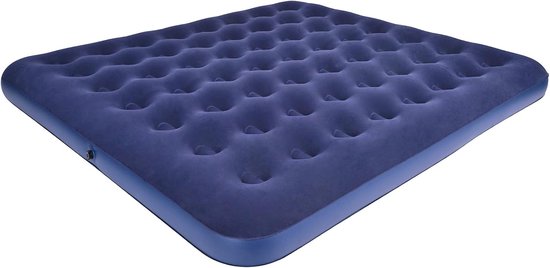 Camping Matras - Opvouwbaar Matras - Vouwmatras - Camping Matje - Slaapmat - Logeer Matras - Luchtmatras - Kampeer Matras - Camping Bedje - PVC - 203 x 183 x 22 cm - Donkerblauw - van Imperatoris