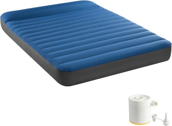 Camping Matras - Opvouwbaar Matras - Vouwmatras - Camping Matje - Slaapmat - Logeer Matras - Luchtmatras - Kampeer Matras - Camping Bedje - TPU - 191 x 137 x 22 cm - Blauw/Grijs - van Imperatoris van Merkloos